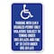 Signmission Parking with D.M.V Disabled Permit Only Heavy-Gauge Aluminum Sign, 12" x 18", A-1218-23342 A-1218-23342 - alternate 1